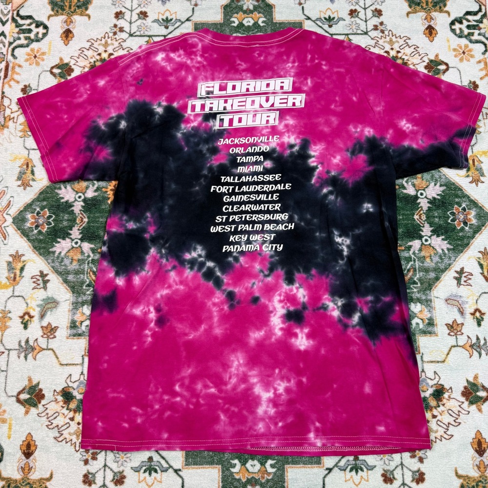 Tie Dye T Shirt Skull Florida Graphic Design Men's Top‎